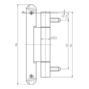 Objektband VARIANT VN 3747/160 Compact VA ma geb.160kg 24mm DIN L/R-4
