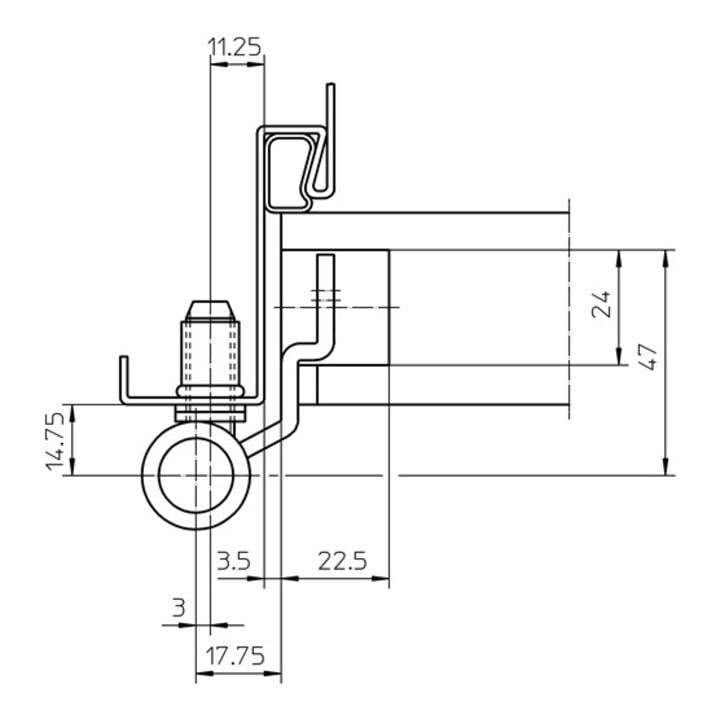 Objektband VARIANT VN 3747/160 Compact VA ma geb.160kg 24mm DIN L/R