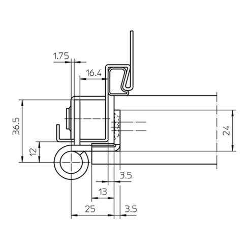 Objektband VARIANT VN 8939/100 STA m.vern.100kg 20mm DIN R gef.Tür SIMONSWERK