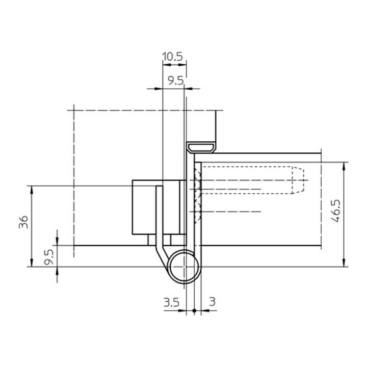 Objektband VARIANT VX 7729/160 Planum VA ma geb.160kg 15mm DIN L/R stu.Tür