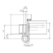 Objektband VARIANT VX 7729/160 VA ma geb.200kg 22,5mm DIN L/R-4