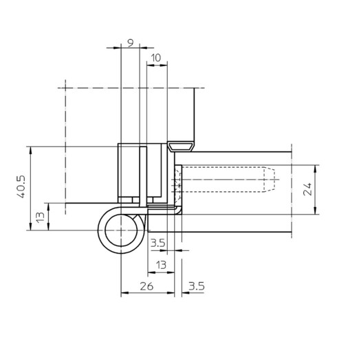 Objektband VARIANT VX 7939/160 VA ma geb.200kg 22,5mm DIN L/R