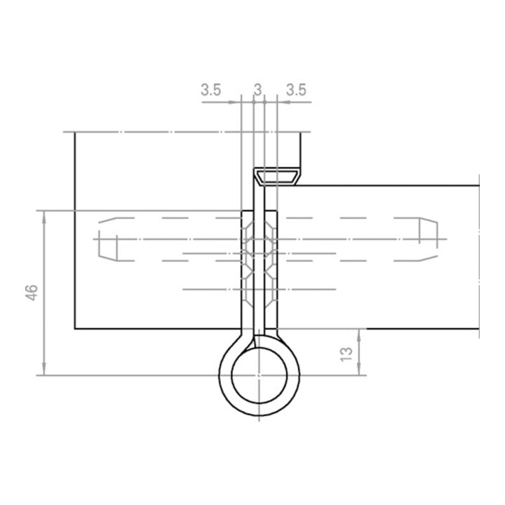 Objektband VN 2929/160 Bandlänge 160mm Trgf.160kg Stahl matt vernickelt