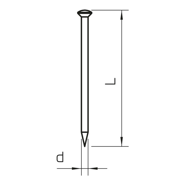 OBO Bettermann Aiguille en acier trempé 2×30 mm acier brut 362 30 BK
