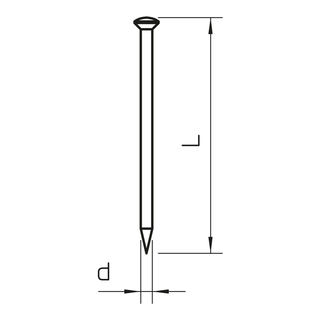 OBO Bettermann Aiguille en acier trempé 2×50 mm acier brut 362 50 BK
