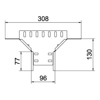 OBO Bettermann Anbau-Abzweigstück Kabelrinne 60 x 100 RAA 610 FS