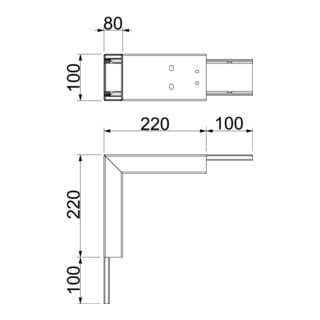 OBO Bettermann Angle extérieur PLM EC 0810 FS Tissu coupe-feu