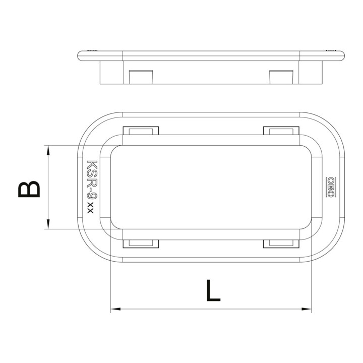 OBO Bettermann Anneau de protection de câble pour trou latéral KSR-910 PE