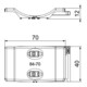 OBO Bettermann Bac universel de contre-moulure combiné pour double bac 2058UW 70 LGR