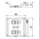 OBO Bettermann Bac universel Vertr combiné pour bac double 2058UW 40 LGR