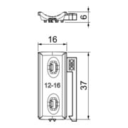 OBO Bettermann Bac universel Vertr combiné pour double bac 2058UW 16 LGR-3