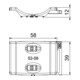 OBO Bettermann Bac universel Vertr combiné pour double bac 2058UW 58 LGR