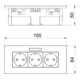 OBO Bettermann Bloc multiprises 3x 84×185×59 rws SDE-RW D0RW3B