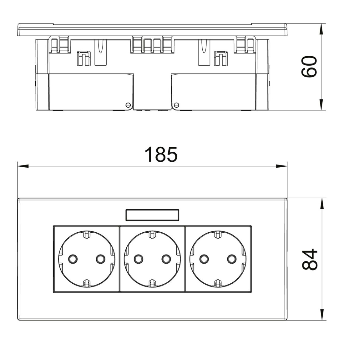 OBO Bettermann Bloc multiprises 3x 84×185×59 rws SDE-RW D0RW3B
