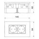 OBO Bettermann Bloc prise 2x 84×140×59 rws SDE-RW D0RW2