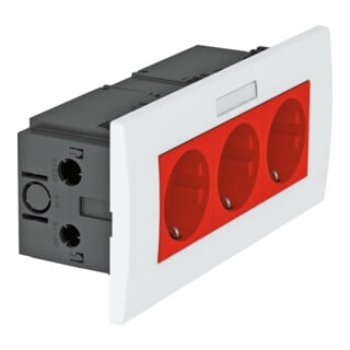 OBO Bettermann Bloc prise 3x 84×185×59 mm rouge SDE-RW D0RT3B