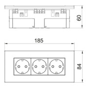 OBO Bettermann Bloc prise 3x 84×185×59 mm rws SDE-RW D0RW3-3