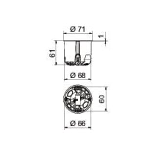 OBO Bettermann Boîte de connexion étanche à l'air HW HG 61-L