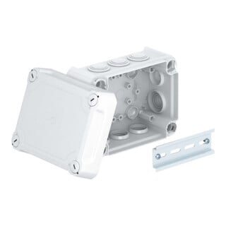 OBO Bettermann Boîte de dérivation câble clair gris, avec couvercle T 100 HD LGR