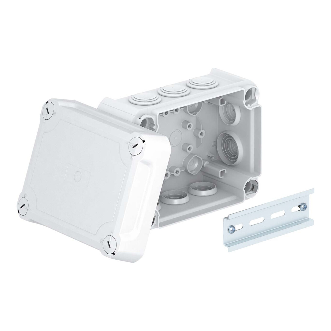OBO Bettermann Boîte de dérivation câble clair gris, avec couvercle T 100 HD LGR