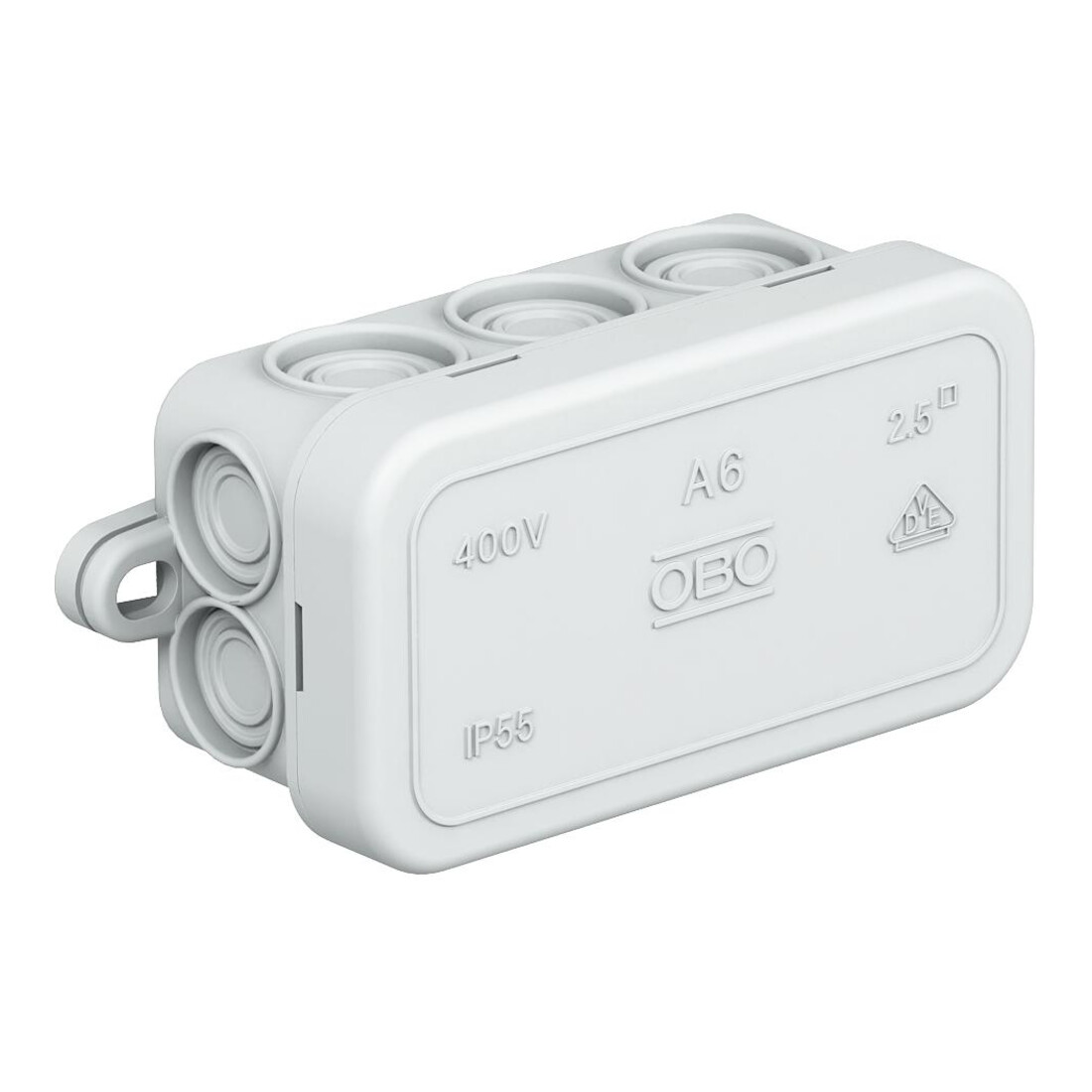 OBO Bettermann Boîte de dérivation câble Vertr 80×43×34, PE, lgr A 6