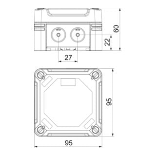 OBO Bettermann Boîte de dérivation pour câble X01 SW