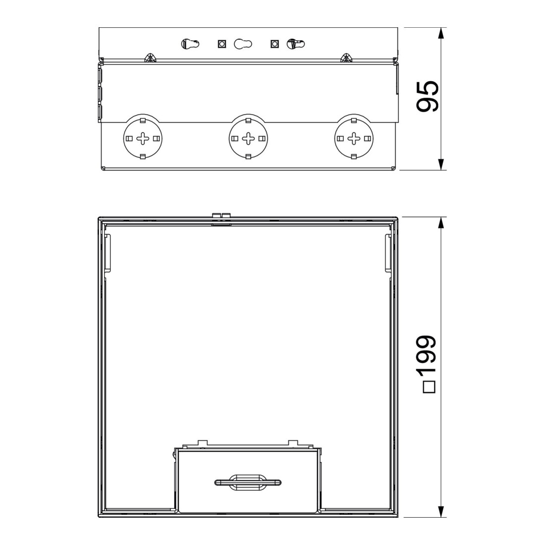 OBO Bettermann Boîte de sol complète 3x prise VDE UDHOME4 2V V