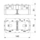 OBO Bettermann Boîte d’encastrement pour appareil 2x 140×76×51 mm gr 71GD13