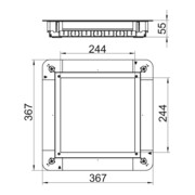 OBO Bettermann Boîte d'encastrement pour GES9/55UV UGD55 250-3 9R-5