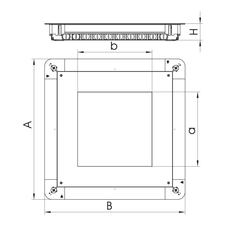 OBO Bettermann Boîte encastrée Unterflur pour GES9/55UV UGD55 350-3 9R