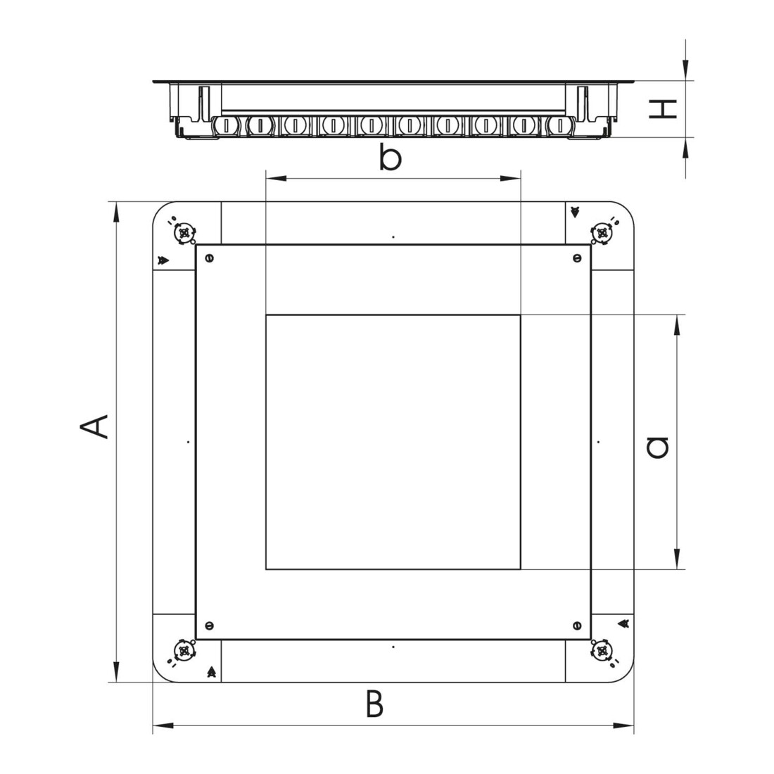 OBO Bettermann Boîte encastrée Unterflur pour GES9/55UV UGD55 350-3 9R