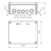 OBO Bettermann Boîtier de dérivation pour câbles Vertr T 250-5