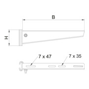 OBO Bettermann Bras de support AS 30 41 FTK LGR-4