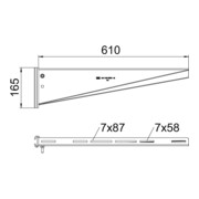 OBO Bettermann Bras de suspension trempé à chaud 610 mm AS 55 61 FT-5