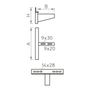 OBO Bettermann Bras mural B210 mm AWSS 21 FT-4