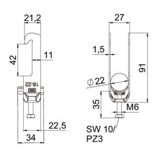 OBO Bettermann Bügelschelle 16-22mm BS-W1-K-22 FT