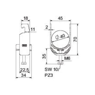 OBO Bettermann Bügelschelle 34-40mm BS-U1-K-40 FT