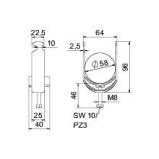 OBO Bettermann Bügelschelle 52-58mm BS-H1-K-58 FT