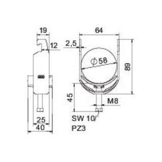 OBO Bettermann Bügelschelle 52-58mm BS-U1-K-58 FT