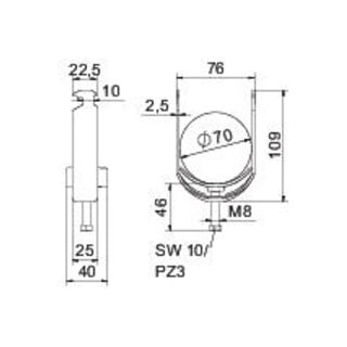 OBO Bettermann Bügelschelle 64-70mm BS-H1-K-70 FT