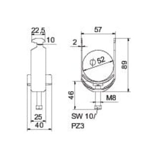 OBO Bettermann Bügelschelle BS-H1-K-52 46-52mm