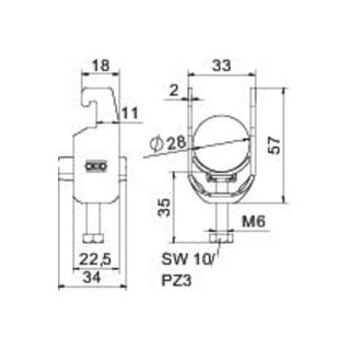 OBO Bettermann Bügelschelle BS-U1-K-28 22-28mm
