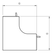 OBO Bettermann Cache-angle intérieur WDK HI15030RW-4