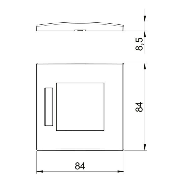 OBO Bettermann Cadre de recouvrement simple 84×84 mm rws AR45-BF1 RW