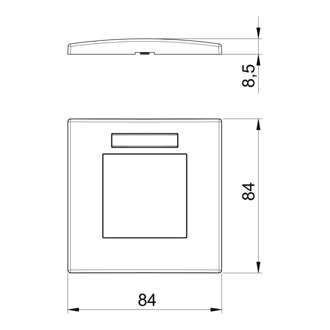 OBO Bettermann Cadre de recouvrement simple 84×84 mm rws AR45-BSF1 RW