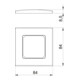 OBO Bettermann Cadre de recouvrement simple 84×84 mm rws AR50-F1 RW