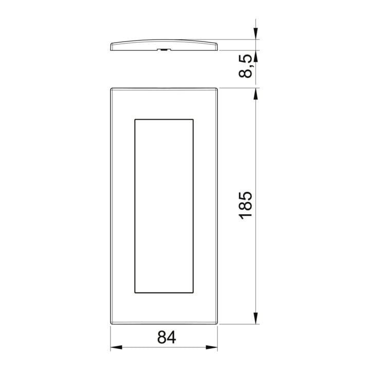 OBO Bettermann Cadre de recouvrement triple 84×185 mm rws AR45-F3 RW