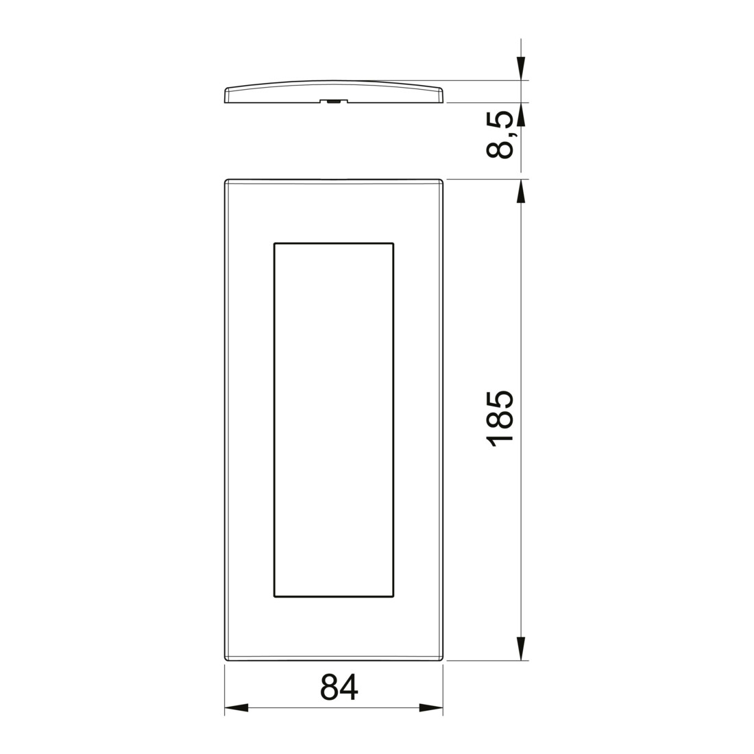 OBO Bettermann Cadre de recouvrement triple 84×185 mm rws AR45-F3 RW