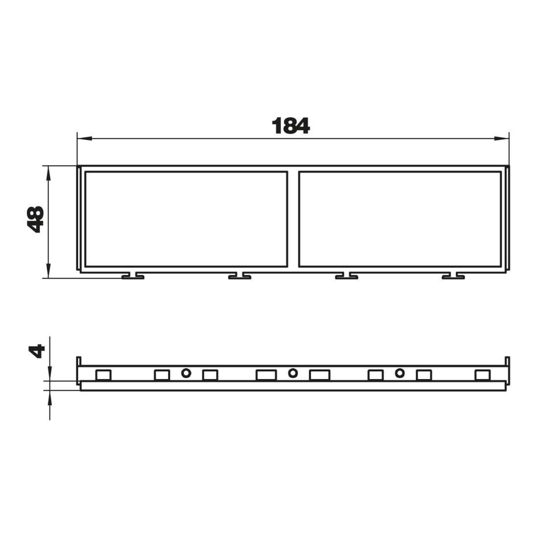 OBO Bettermann Cadre d’encastrement pour 2f + 2f module 45 MT45V 2+2