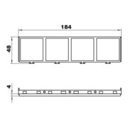 OBO Bettermann Cadre d’encastrement pour 4x1 module 45 MT45V 4-4